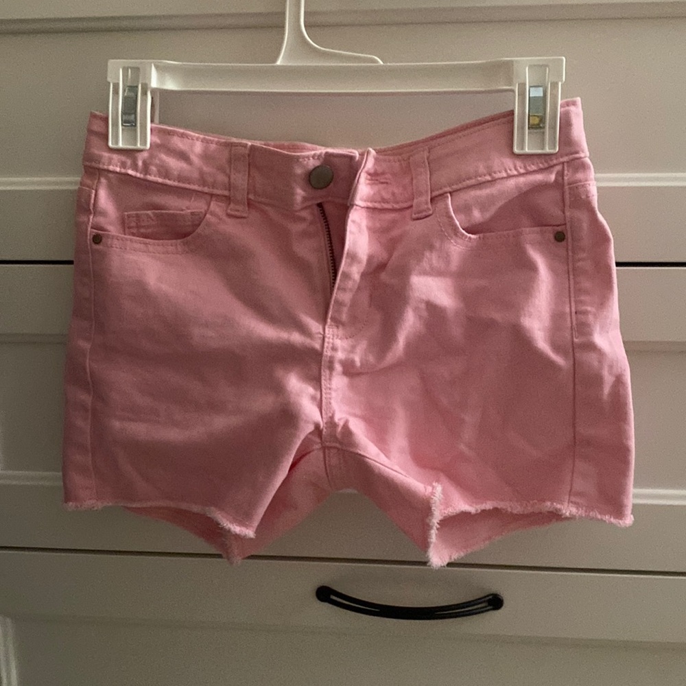 Pink jean shorts